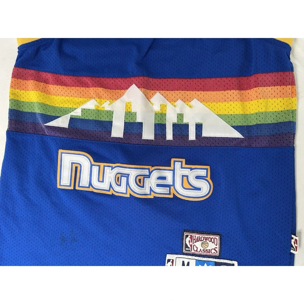 Vintage Adidas Hardwood Classics NBA Denver Nuggets Mutombo #55 Jersey M
